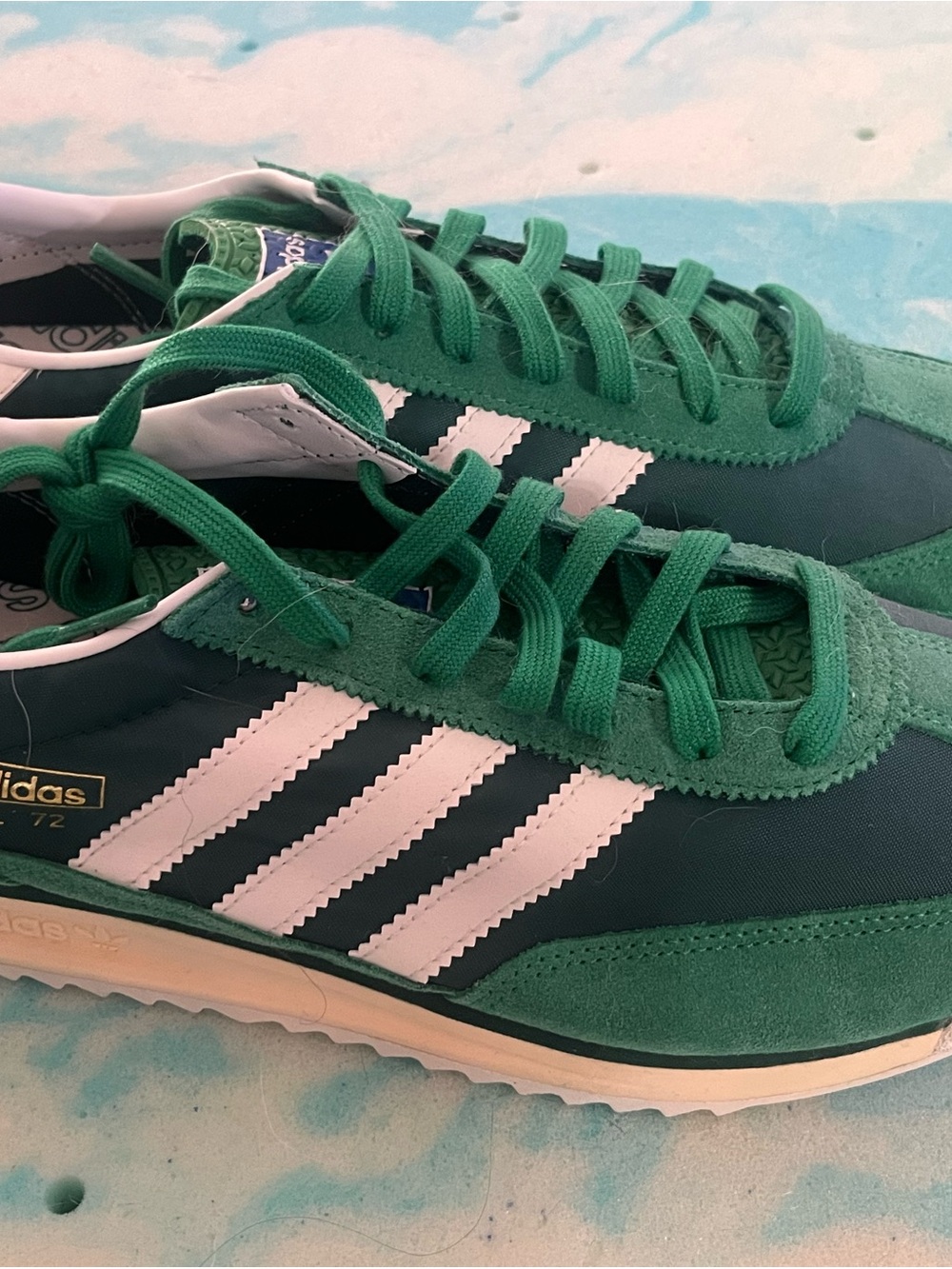 ADIDAS SL 72 SHOES COLLEGIATE GREEN/CORE WHITE ***NWOB***
